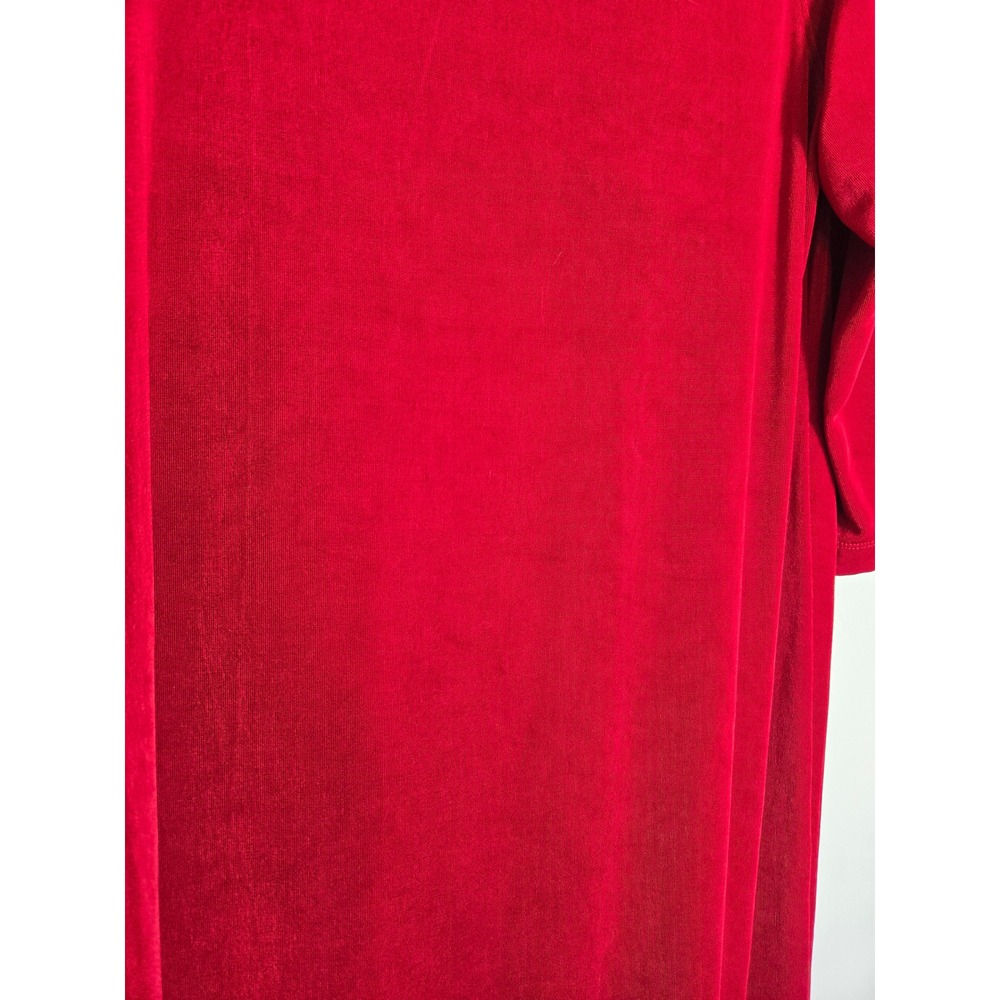 Travelers by Chicos Red Stretchy Slitted Sleeve Shift Dress Size 1 US 8-10 - Picture 6 of 11